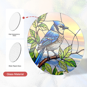 Atrapasueños de Pájaro de Vidrio Teñido Auténtico, Estilo Artístico Animal, 33cm, Decoración para Colgar en la Pared, Hogar, Jardín, Navidad, Fiesta, Boda - Product Image 6