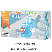 Cube magnétique 52 pièces Iceberg UV couleur impression jouet 2cm bloc de construction magnétique carré bac à sable de glace éducatif pour les enfants
