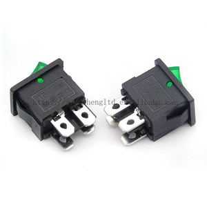 電源スイッチ15x 21mmグリーンLEDライトON OFF 4ピン2ポジション10A 250VAC 6A 250VAC 15 * 21mmロッカースイッチ - Product Image 5