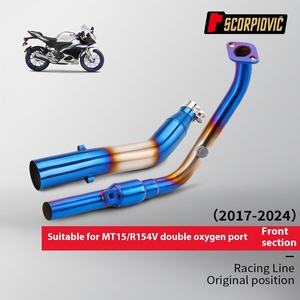 ท่อไอเสียหน้าแบบพิเศษ 4V สำหรับมอเตอร์ไซค์ <span class=keywords><strong>MT15</strong></span>/R15 ช่องออกซิเจนคู่ สแตนเลส สภาพใหม่ สำหรับดัดแปลงรถ - Product Image 4