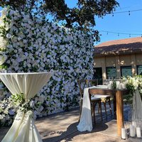 Sun wedding Simulierte künstliche 3D-Blumenwand Rollen Sie Hochzeits hintergrund Wand blumen auf