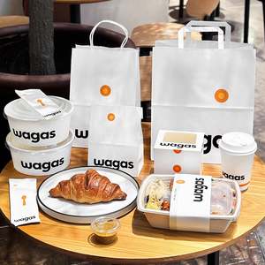 Sac de transport personnalisé en papier kraft épais pour la livraison de plats légers, la vente à emporter et le commerce de détail - Product Image 5