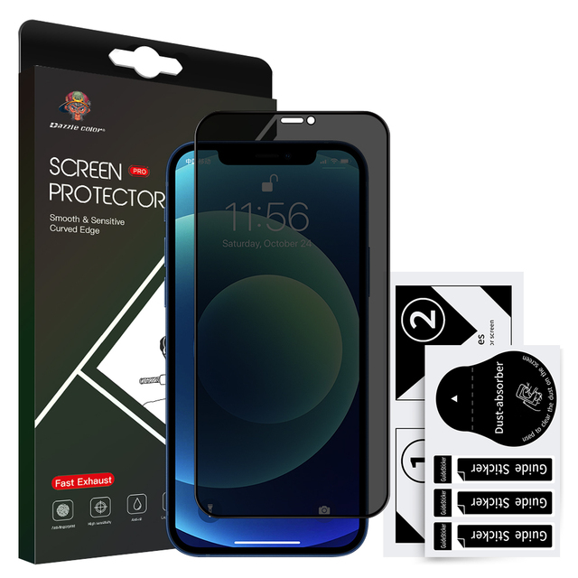 Anti Fall 9H Anti Spy Privacy Tempered Glass Screen Protector for iPhone 12 Pro Max