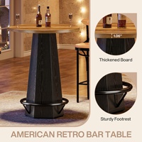 Table de bar ronde en MDF durable de haute qualité pour salon moderne, directement de l'usine