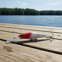 Leurre de pêche artificiel pour la pêche en eau profonde, 17 cm, 30,8 g, appât dur artificiel avec # 2 leurres de pêche à la traîne à hameçons triples pour eau salée, pour brochet et bar