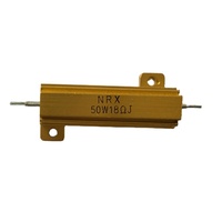 Resistencia de alambre enrollado de alta potencia de 25W 50W de aluminio dorado, utilizada en la industria del audio y equipos de escenario con inversores.
