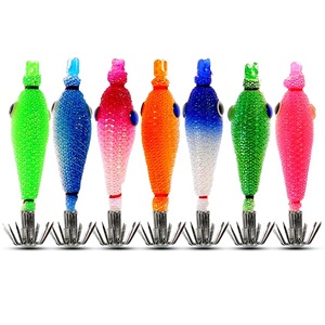 Egi Squid Jig Hook Artificiel Bois Crevettes Lumineux Squid Jig <span class=keywords><strong>Balance</strong></span> Egi Squid Jig - Product Image 4