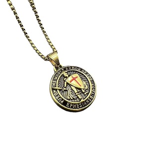 Western <strong>Vampire</strong> Armor of God necklaces <strong>Knights</strong> Templar iron men necklace cross pendant - Product Image 1