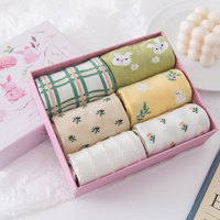 Chaussettes courtes pour femmes, mignonnes, été 2026, avec boîte cadeau