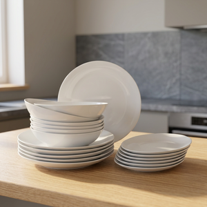 Set di Stoviglie in Porcellana Bianca Bologna da 18 Pezzi (Ibili 692200) - Product Image 2