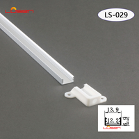 LS-029 Mini fente T piste Extrusion panneau carré en aluminium 6000 série Grade pour LED éclairage bande coin coupe personnalisée