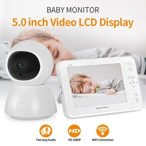 Yeni 2020 5.0 inç kablosuz dijital video kamera bebek izleme monitörü inç kablosuz dijital video kamera bebek foon bebek