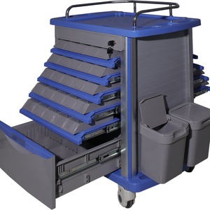 Chariot médical mobile Taigyu SLV-C4012 pour la distribution de médicaments, avec tiroirs et compartiments de rangement - Product Image 3
