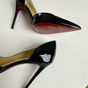 Chaussures de créateur style Z à ouverture latérale en cuir verni pour femme, nouvelles, sexy, à talon aiguille rouge, élégantes, pointues, noires, pour le travail - Product Image 3