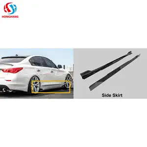 Honghang Factory Bumper Lip Side Skirt Rear Spoiler Color Bodykit Full Carbon For Infiniti Q50 Body Kit Accessories 2014-2021