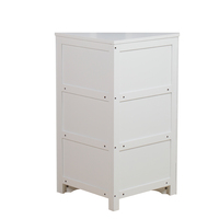 Armoire d'angle triangulaire de salle de bains, meuble avec porte à Double perrier, en bois blanc