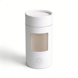 High Quality Cylindrical Cardboard Box With PVC Window Custom Size Luxury Round Paper Tube For Tea Food Packaging - Product Image 1