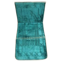 Tapis de prière musulman pliable tissé, tapis de prière sajadah avec dossier