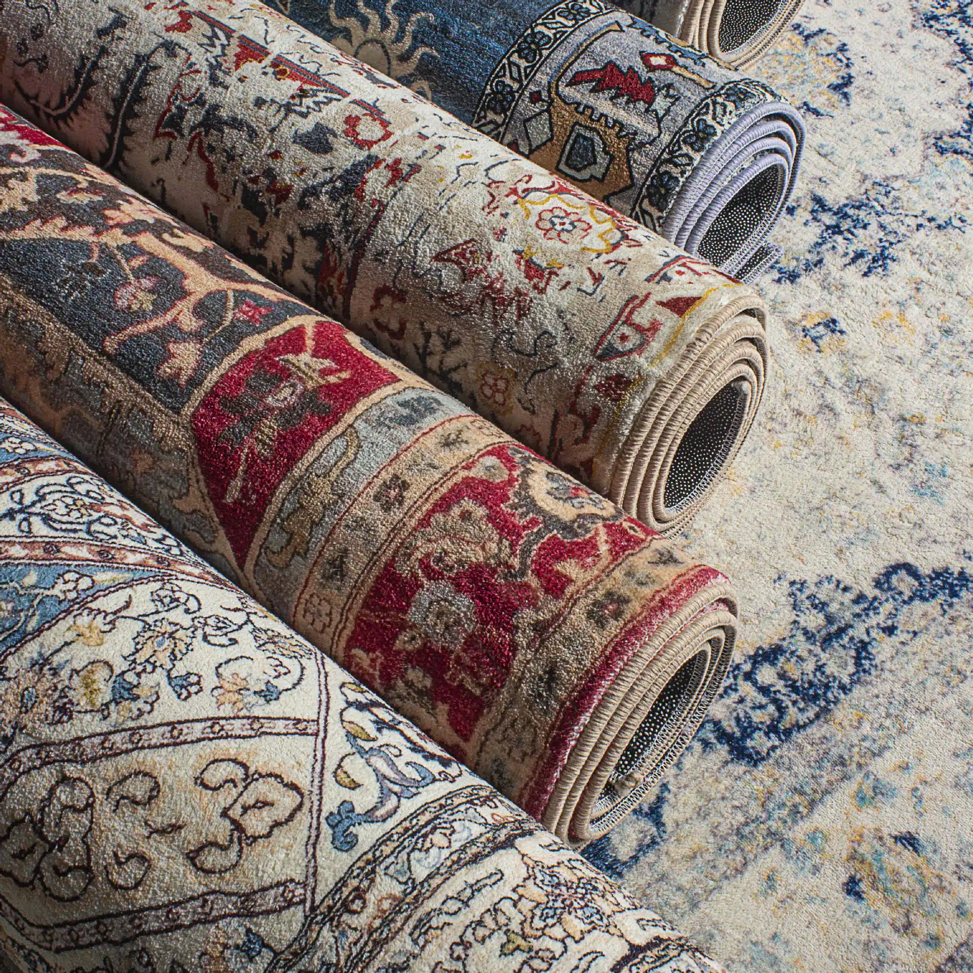 Diskon besar grosir kustom Vintage ukuran besar Alfombra karpet bulu imitasi Non-slip ruang tamu berbulu karpet Bohemian dan tikar