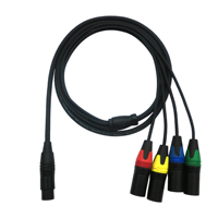 Câble de microphone XLR couleur serpent, connecteur XLR mâle-femelle en PVC, adaptateur de câble de microphone XLR mâle-femelle 4 canaux pour haut-parleur