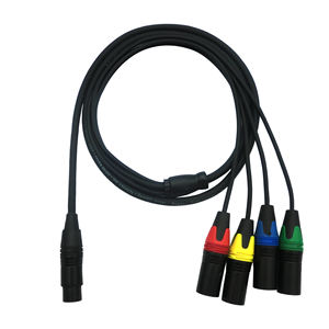 スネークカラーXlrコネクタマイクケーブルプラグPVCオスメスXlr 4 Ch Xlrオスメスマイクアダプターケーブルスピーカー用 - Product Image 2