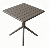 Table à manger carrée moderne, table d'extérieur résistante aux intempéries, table pliable gain de place pour usage commercial et domestique