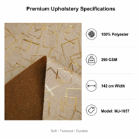 Tissu d'ameublement en velours bronzé respirant, tricoté 100% polyester, uni, pour canapé et fauteuil