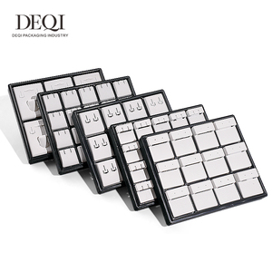 DEQI Portable Moden Style Jewelry <strong>Display</strong> Tray Jewelry <strong>Display</strong> Tray <strong>Ring</strong> Earring Pendant <strong>Display</strong> Organizer Plastic Jewelry Tray - Product Image 2