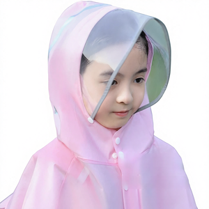 Imperméable pour enfants, dessin animé, corps entier, épaissi, long, EVA, pour les voyages, la randonnée en plein air, l'école primaire, les filles - Product Image 2