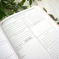 Journal de bien-être quotidien personnalisé mat à couverture rigide format A5 6 par 9 pouces avec Service de conception personnalisé