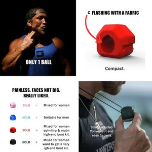 A0518 Silicone <b>Exerciser</b> Silica <b>Face</b> Fitness Ball Jaw <b>Exerciser</b> Facial Toner Reduce Double Chin Relax Ball Jawline Simulator - Product Image 6