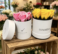 Boîtes en carton rondes personnalisées OEM, écologiques, avec revêtement UV, fabriquées en Chine, pour fleurs et cadeaux