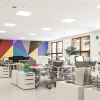Panneau lumineux LED Philips RC048B+ G2 rétroéclairé 60x60 30x120 pour bureaux, écoles, hôpitaux, éclairage 130lm/W haute efficacité