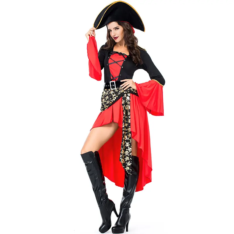 Halloween Sexy Adult Caribbean Pirate Girl Fancy Dress Up Costumes