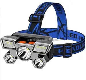 Wiederaufladbarer Scheinwerfer hohe Leuchte helle Stirnlampe USB-Scheinwerfer Taschenlampe für Outdoor Laufen Jagen Wandern Camping