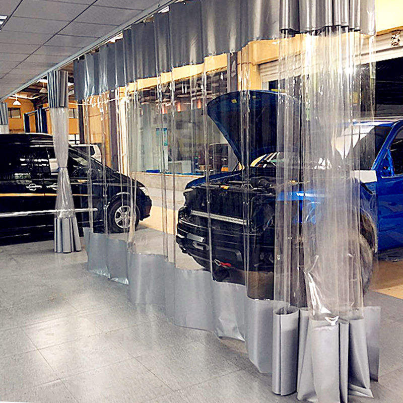 Custom PVC Curtain Tarpaulin Waterproof Woven Grommet Top Car Wash Curtain for Industry Warehouse Custom Color Coated