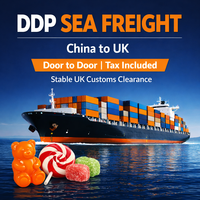 Expédition alimentaire au Royaume-Uni, bonbons, fret maritime DDP LCL+Express, porte à porte, taxes incluses, assistance 24h/24 et 7j/7, service logistique