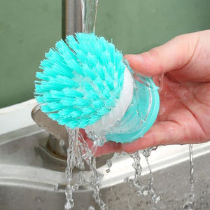 Fregador con dispensador de jabón Cepillos de fregado para limpieza con dispensador de jabón con botón pulsador - Product Image 4