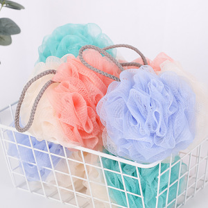Lot de 50g de fleurs de bain exfoliantes en maille PE, couleurs assorties, pour le dos et le corps, vente en gros - Product Image 6