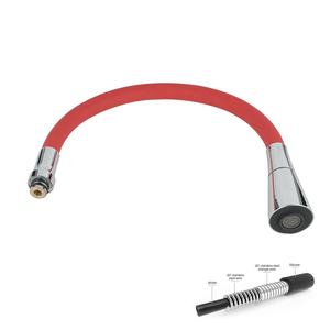 Grifo mezclador de fregadero de 2 vías, de rotación de 360 grados, Trompeta 201, manguera cromada de silicona flexible de acero inoxidable, caño de cocina - Product Image 1