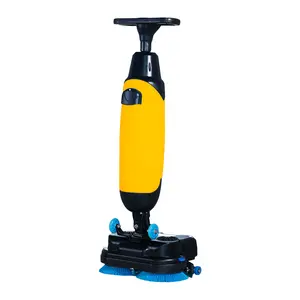KUER Factory KR-XS430 7-Inch Walk-Behind Floor Scrubber Double Brush Hand-Push Li-ion Battery Floor Washing Pump Cleaning