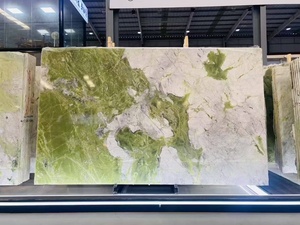 Tấm Đá Cẩm Thạch sang trọng glaciar trắng xanh 1200*2400 đánh bóng tấm lớn tùy chỉnh hiện đại Vanity Tops Bàn cà phê Tops biệt thự - Product Image 2