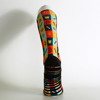 Chaussettes de genou imprimées en 3D sans couture avec graphismes personnalisés, sublimation couleur intégrale, marque privée Compports