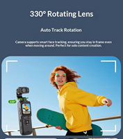 Caméra d'action sportive numérique 4K anti-tremblement 3 axes Wi-Fi Pocket 3 Vlog avec suivi du visage pour sports et voyages