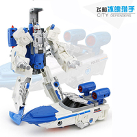 Mainan Robot Kapal Perang Transformasi 23cm 5 in 1 Seri Kombinasi Figur Aksi Dari Set City Defenders SINCO