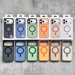 เคสโทรศัพท์อะคริลิคแม่เหล็กแบบด้านสำหรับ iPhone 17 16 15 14 13 Pro Max ป้องกันการกระแทก จากโรงงานผู้ผลิต - Product Image 1