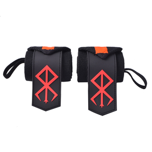 Logotipo personalizado al por mayor Anime Berserk ajustable gimnasio Deadlift muñequeras soporte de muñeca para hacer ejercicio levantamiento de pesas - Product Image 4