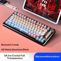 YINDIAO Y75Pro Kit de Teclado de 81 Teclas 75% de Aluminio CNC, Tri-Modo, Gasket, Hot Swappable, RGB para DIY