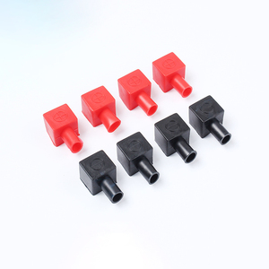 Petites embouts en vinyle, mini-capsules en PVC pour extrémités de fils et câbles, isolation électrique et <span class=keywords><strong>protection</strong></span> contre la poussière, noir et rouge - Product Image 2