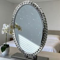 Miroir de maquillage LED moderne à succès aux États-Unis avec rangement pour ampoules éclairées, musique Bluetooth, finition haute brillance pour salle de bain